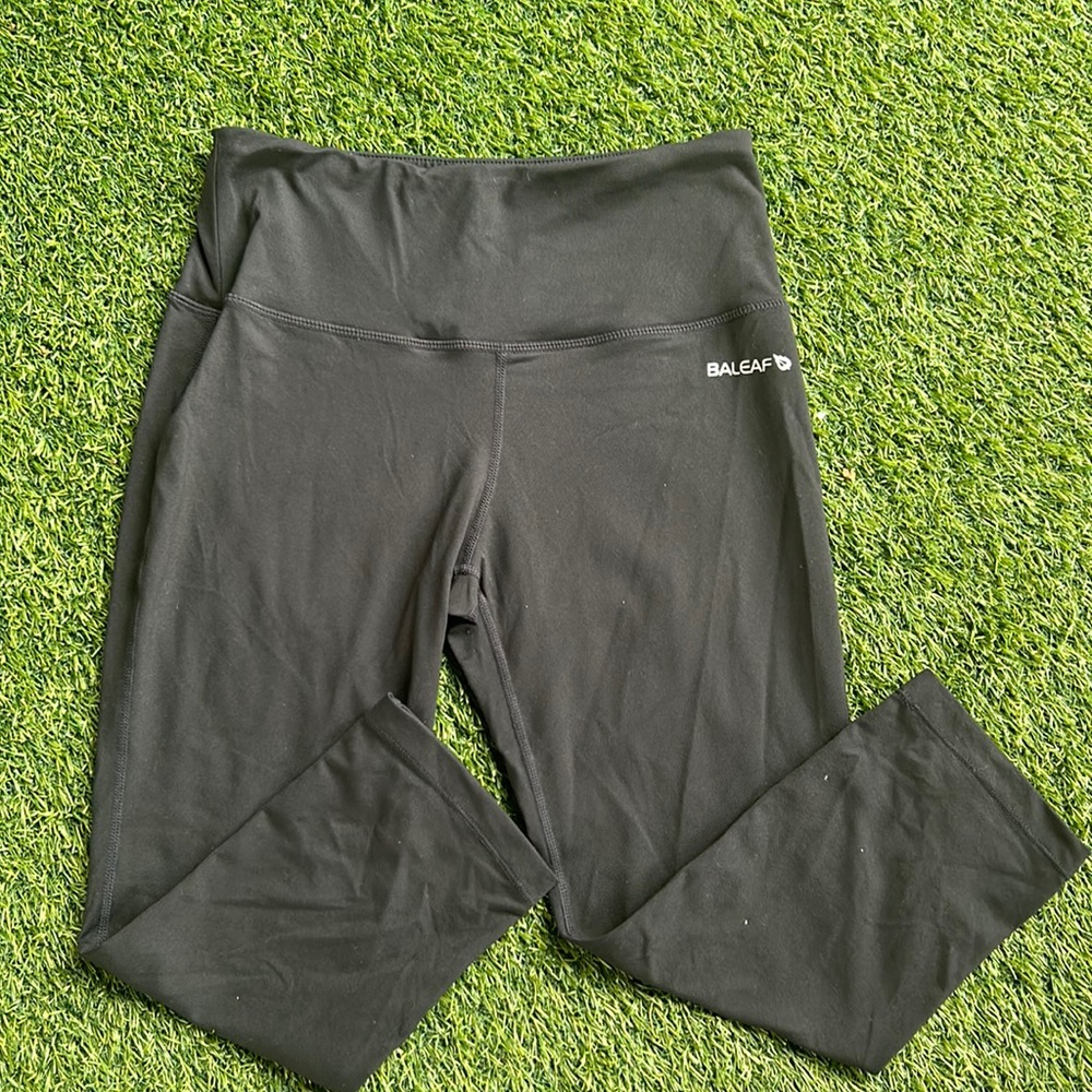 Baleaf Leggings Womens Medium Black Yoga Gym Workout Stretch Nylon